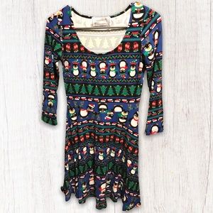 Christmas Dress knee-length Long Sleeve